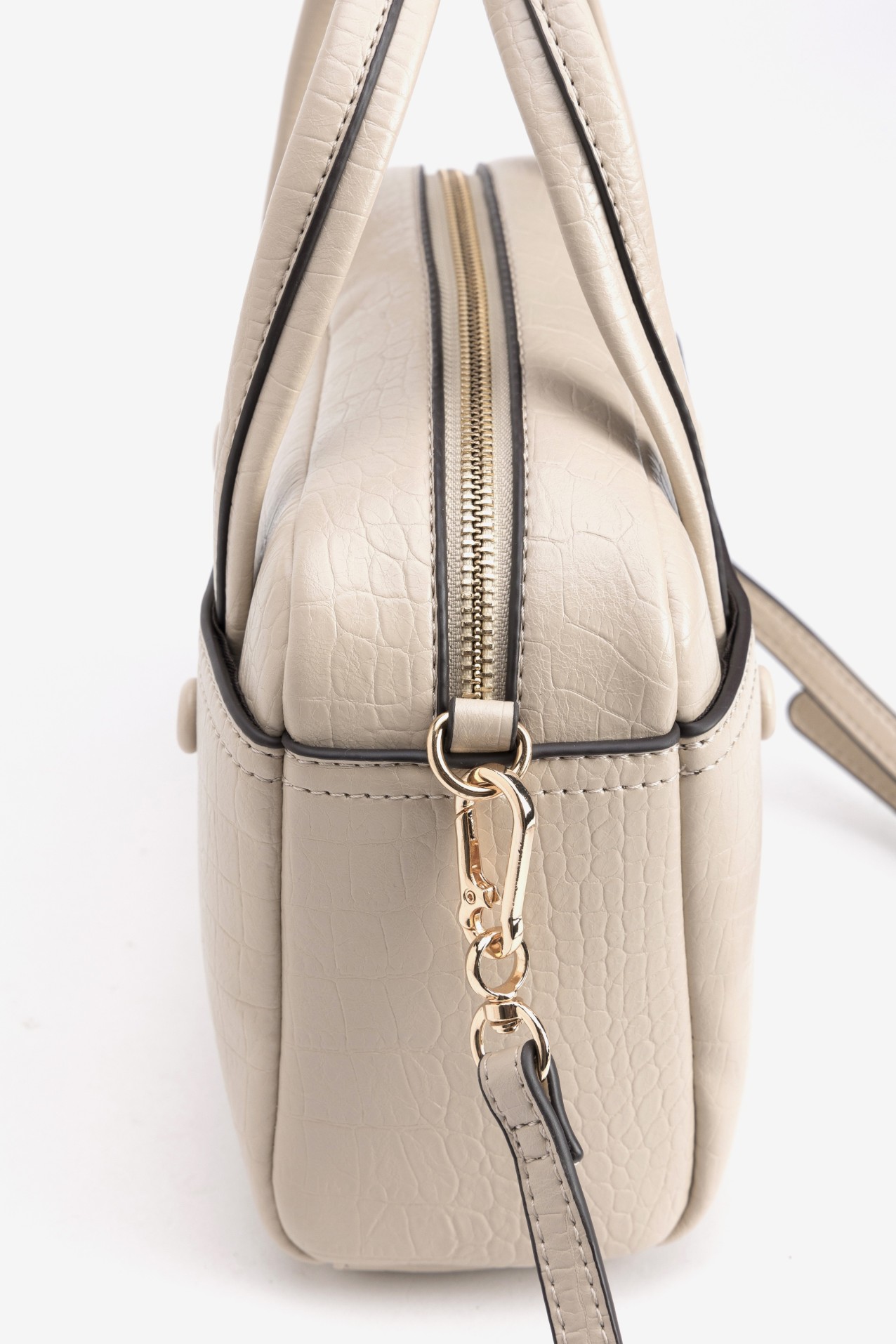 Beige Mini Structured Purse
