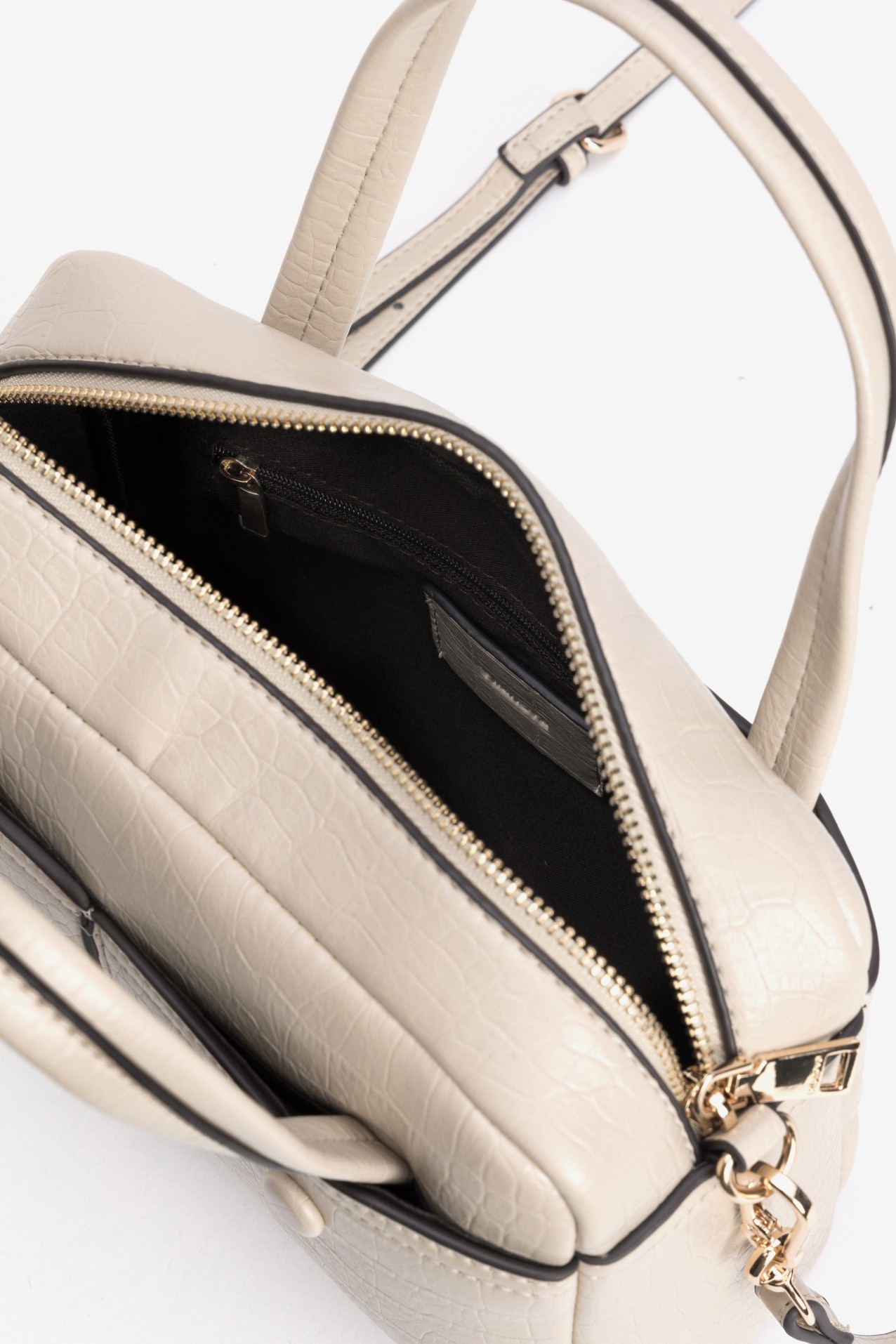Beige Mini Structured Purse