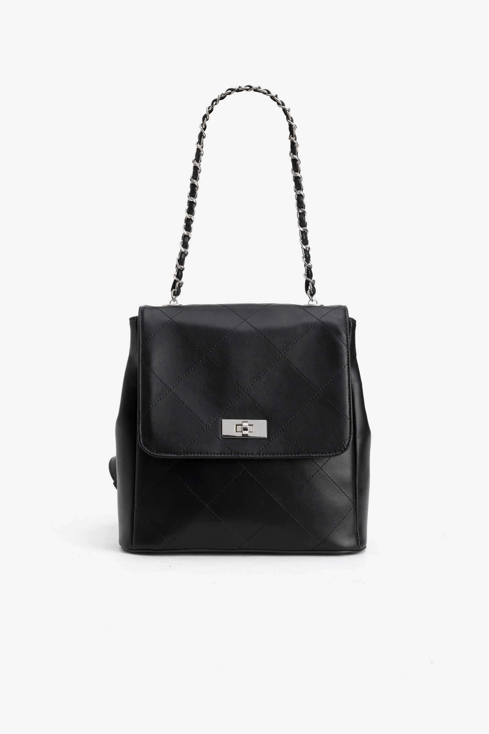 Black Minimalist Quilted Bag