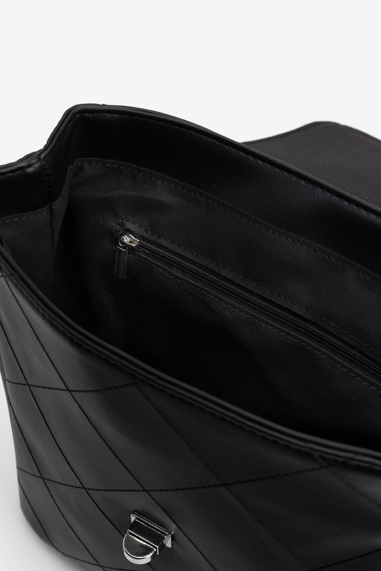 Black Minimalist Quilted Bag