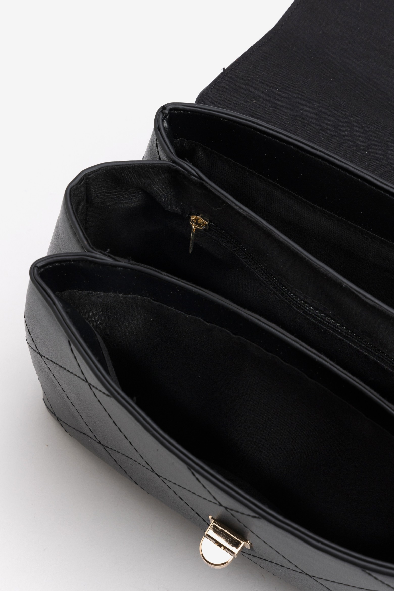 Black Quilted Wallet Bag