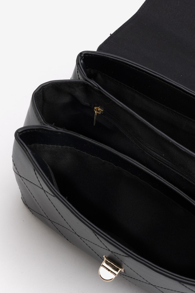 Black Quilted Wallet Bag Black Quilted Wallet Bag