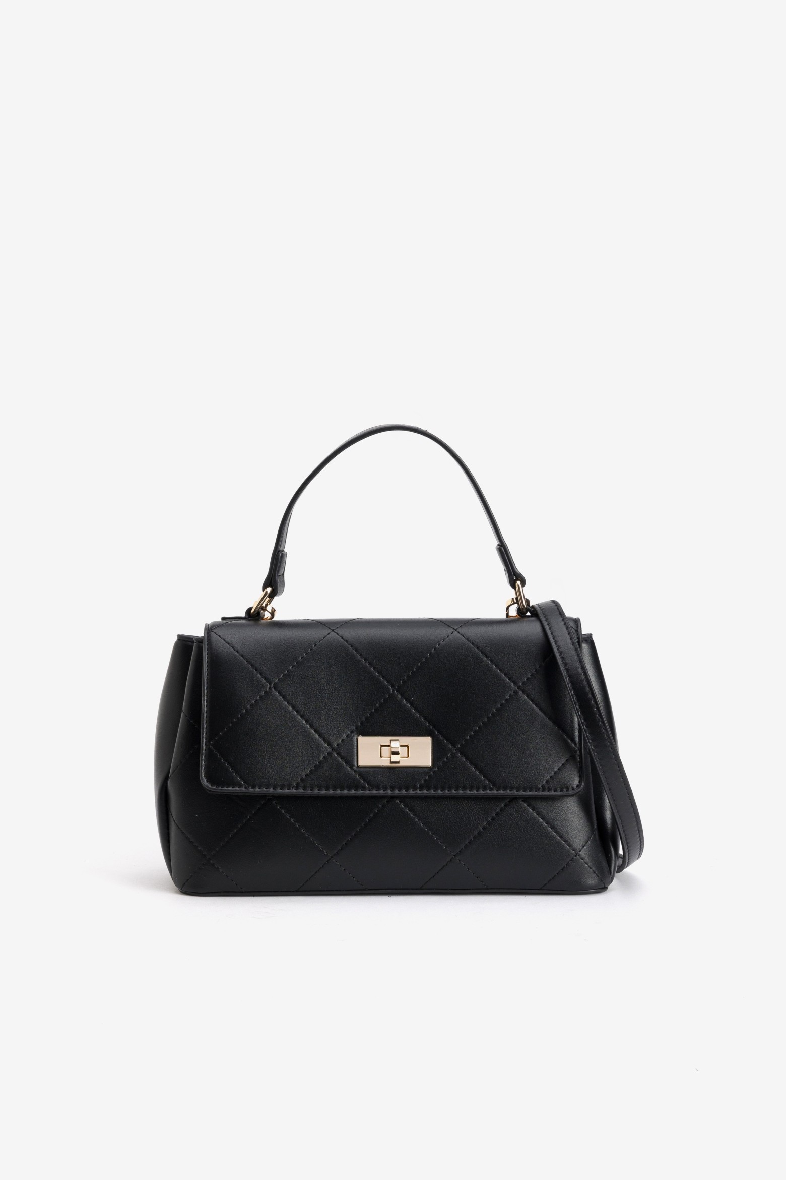 Black Quilted Wallet Bag