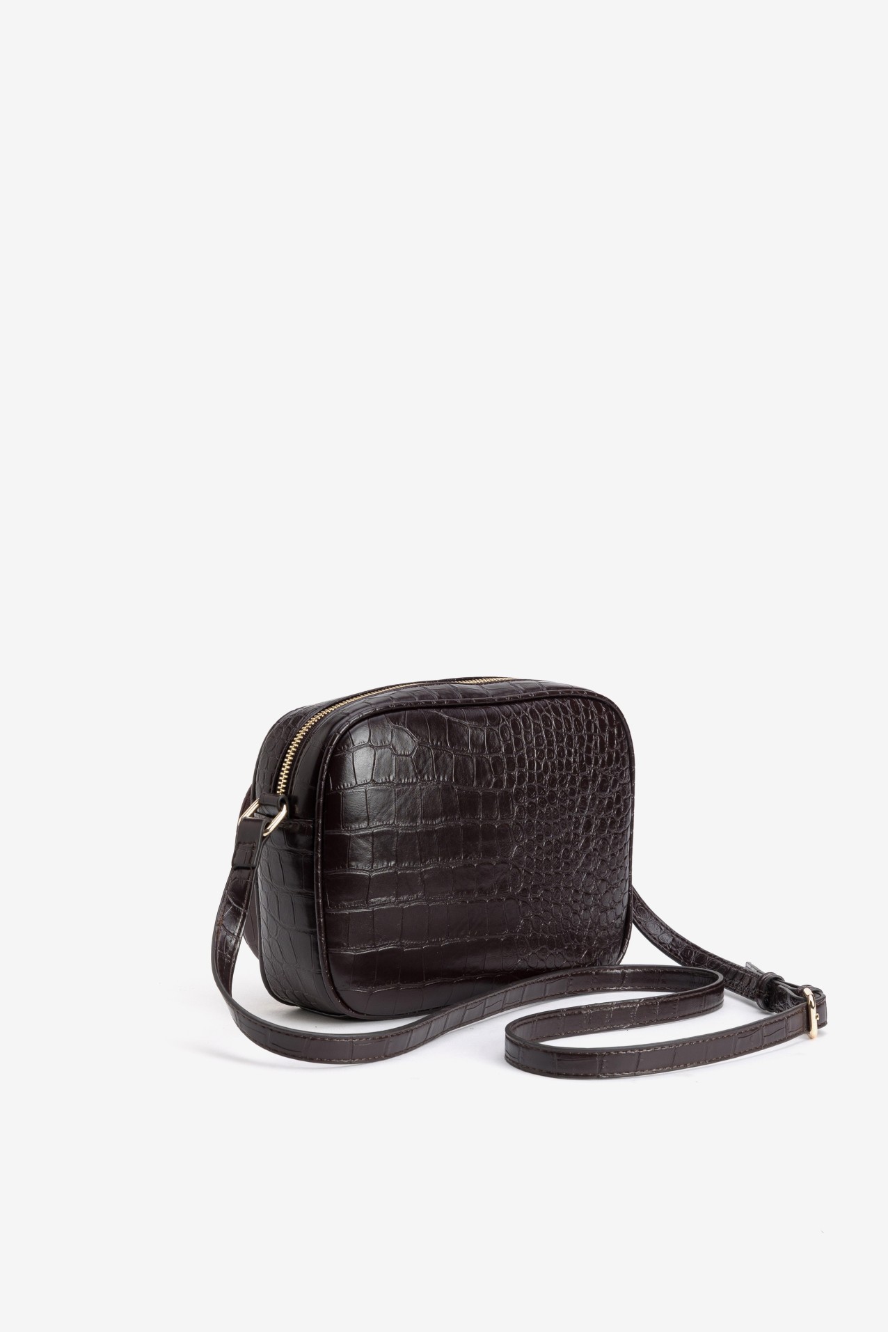 Two-Tone Croc Texture Purse