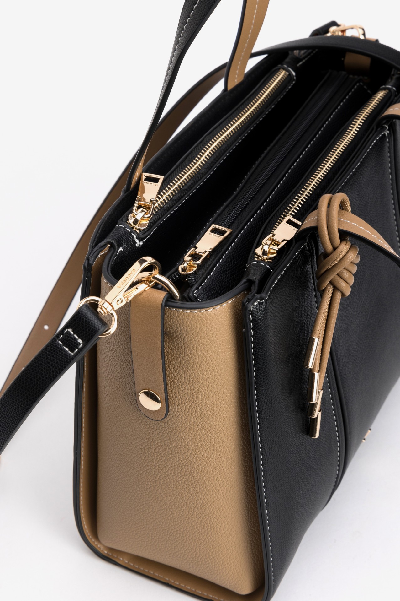 Black Bag with Beige Details
