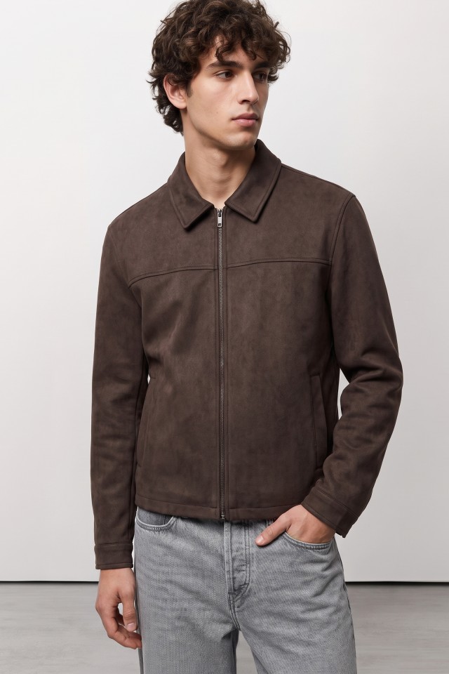 Short Brown Zip Jacket