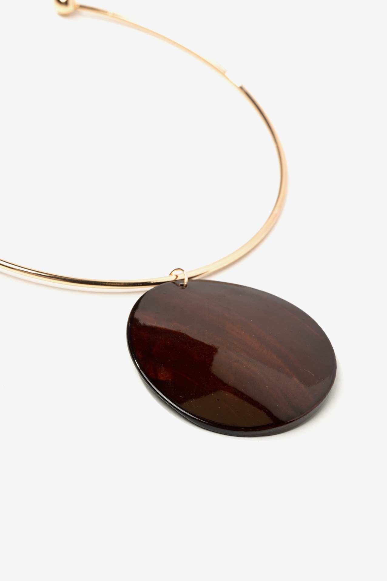 Golden Choker With Dark Pendant