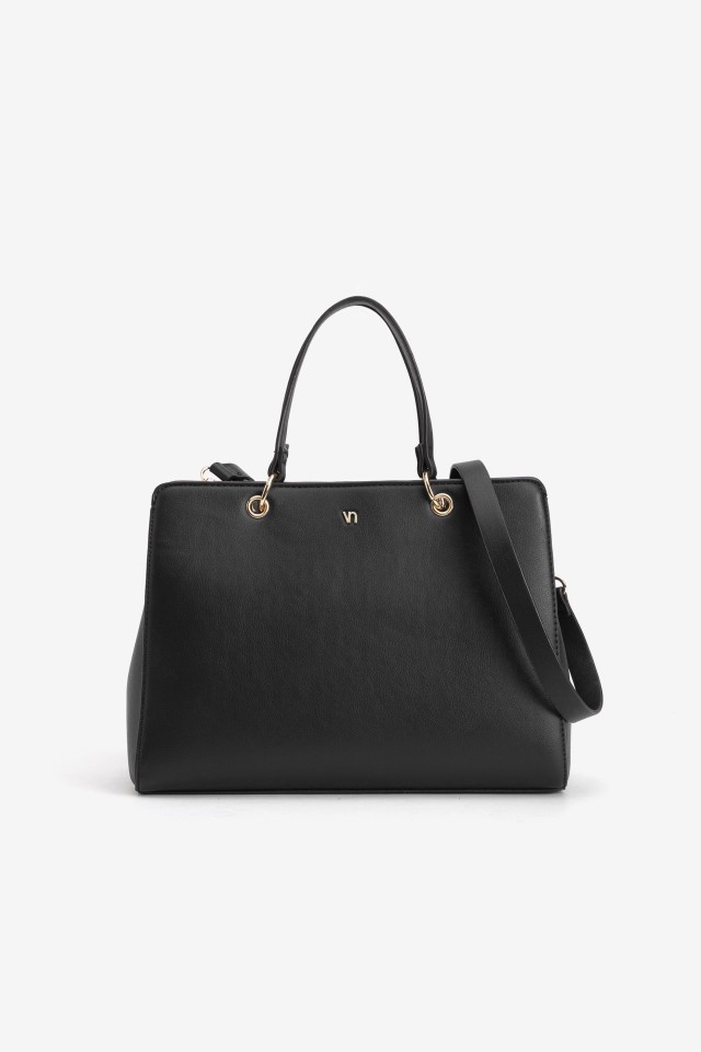 Black Structured Wallet Bag