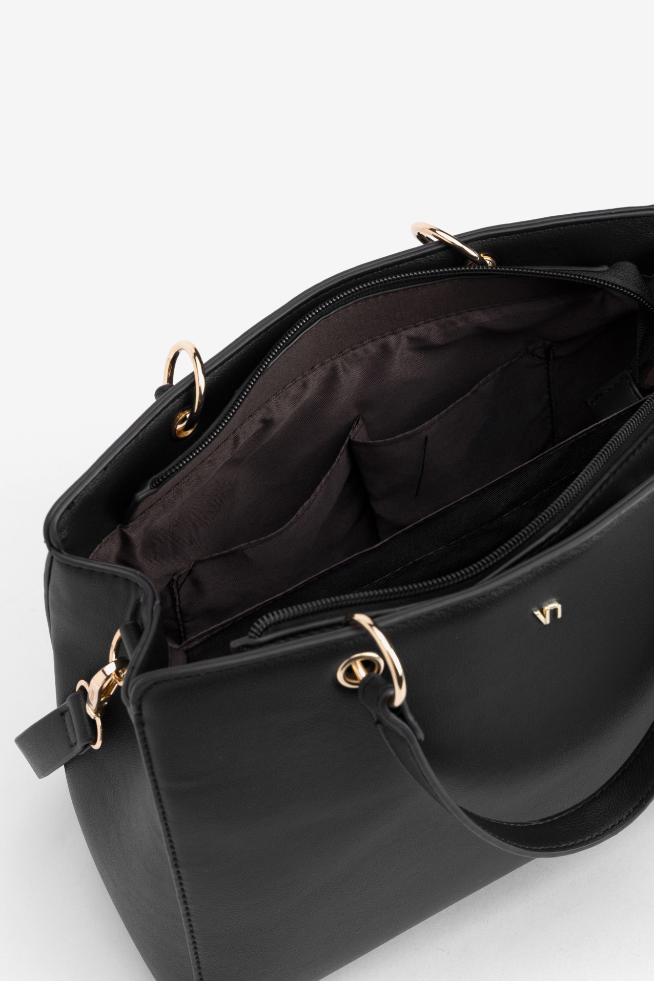 Black Structured Wallet Bag