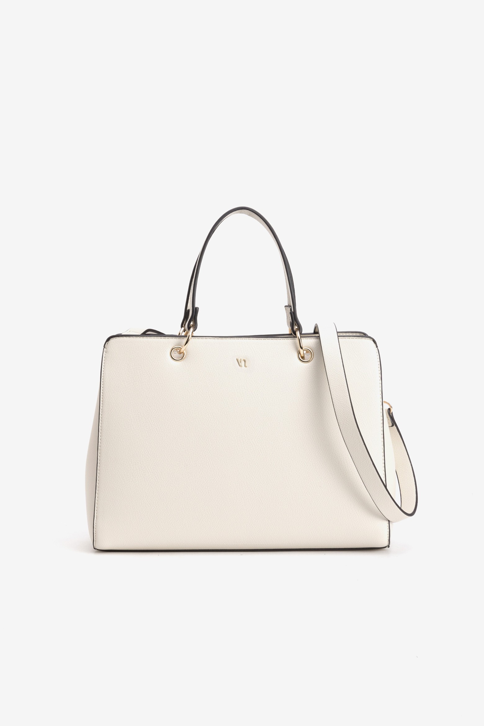 White Minimalist Structured Bag
