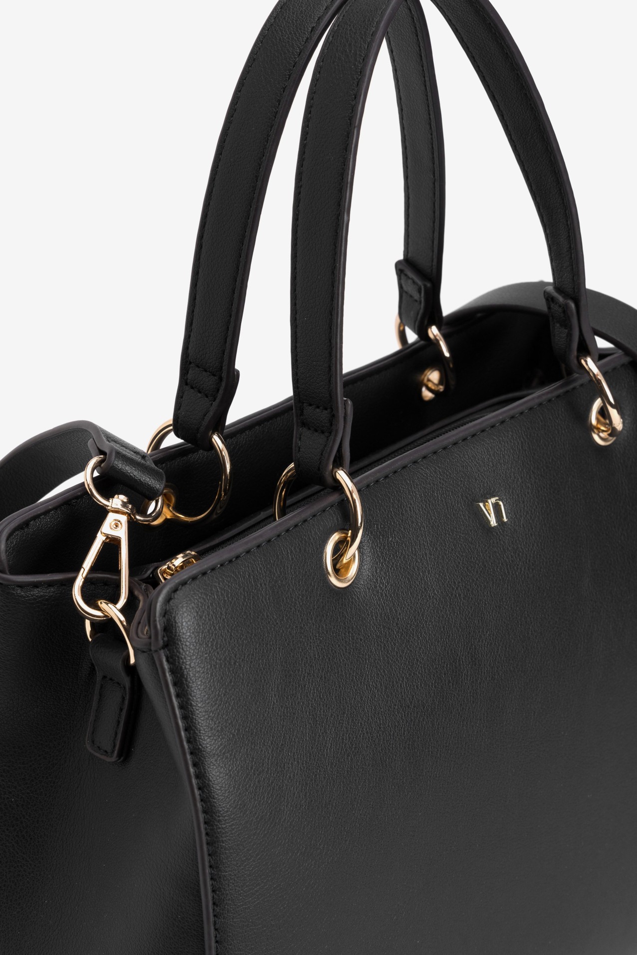 Black Structured Wallet Bag