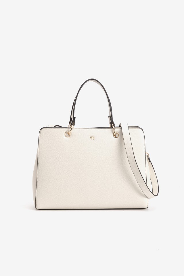 White Minimalist Structured Bag