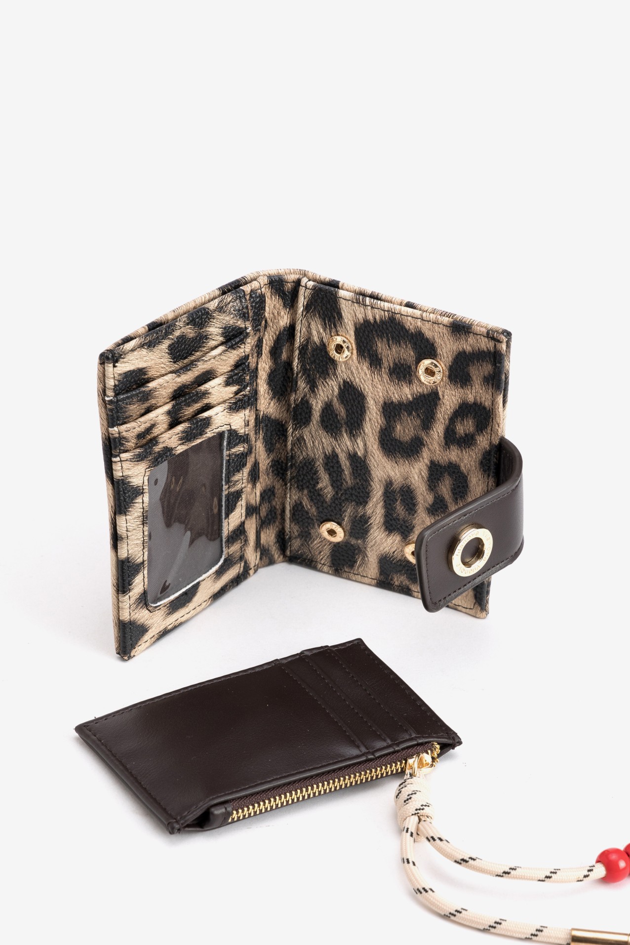 Leopard Print Brown Wallet