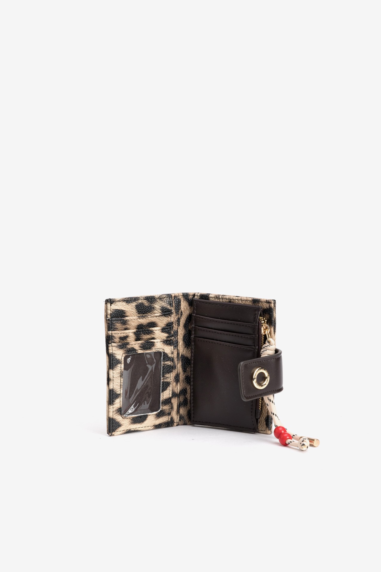 Leopard Print Brown Wallet