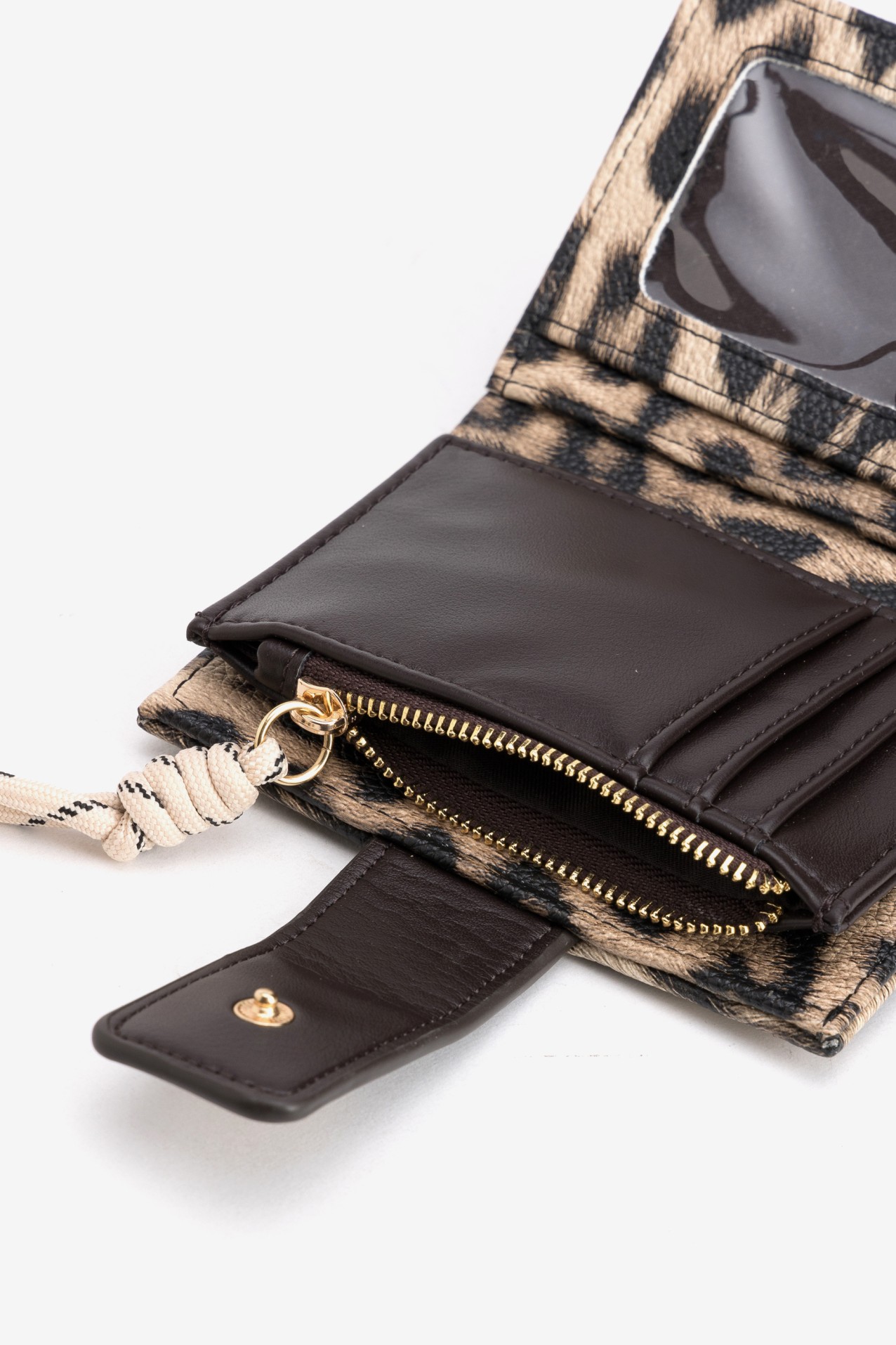 Leopard Print Brown Wallet