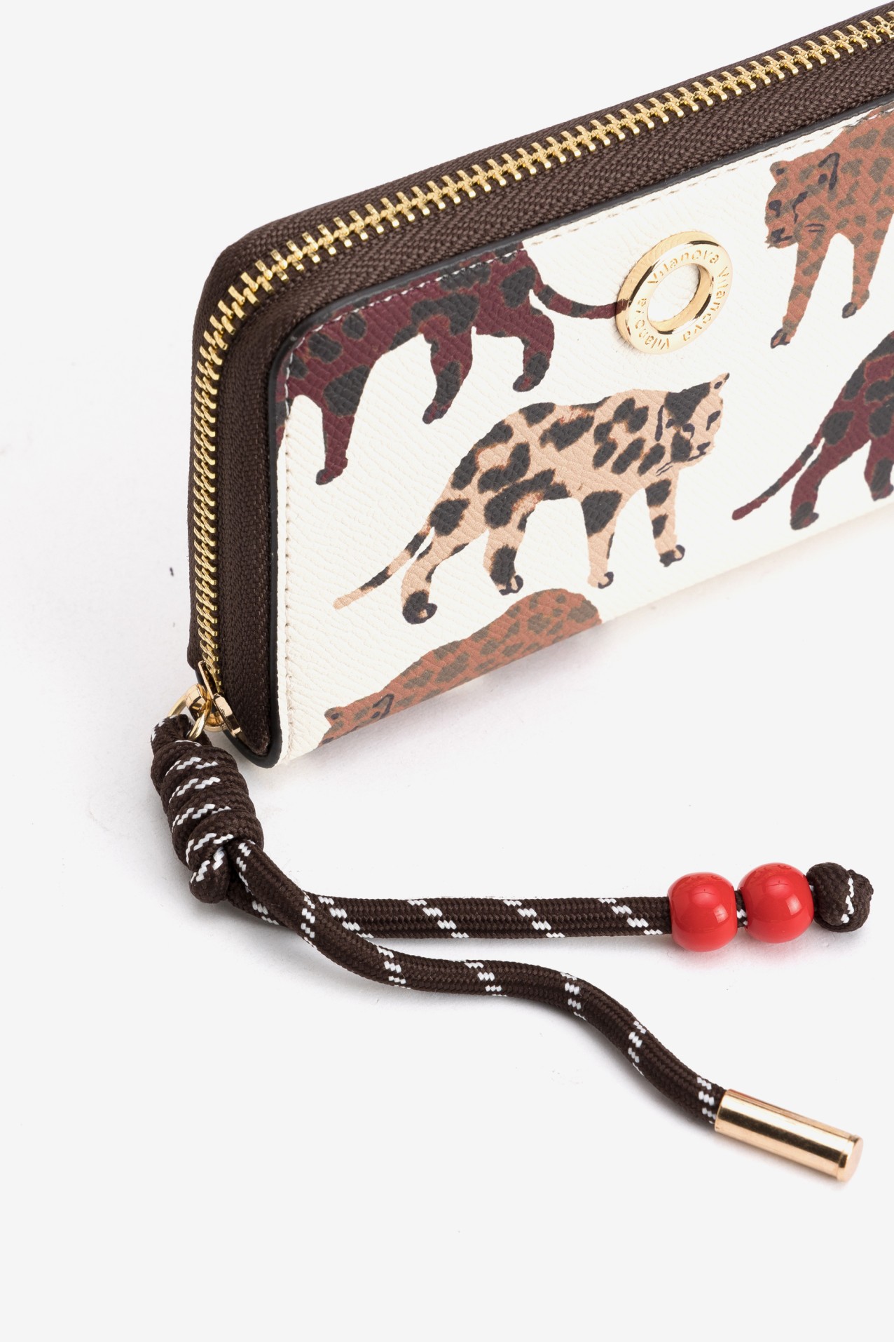 Beige Coin Purse With Print