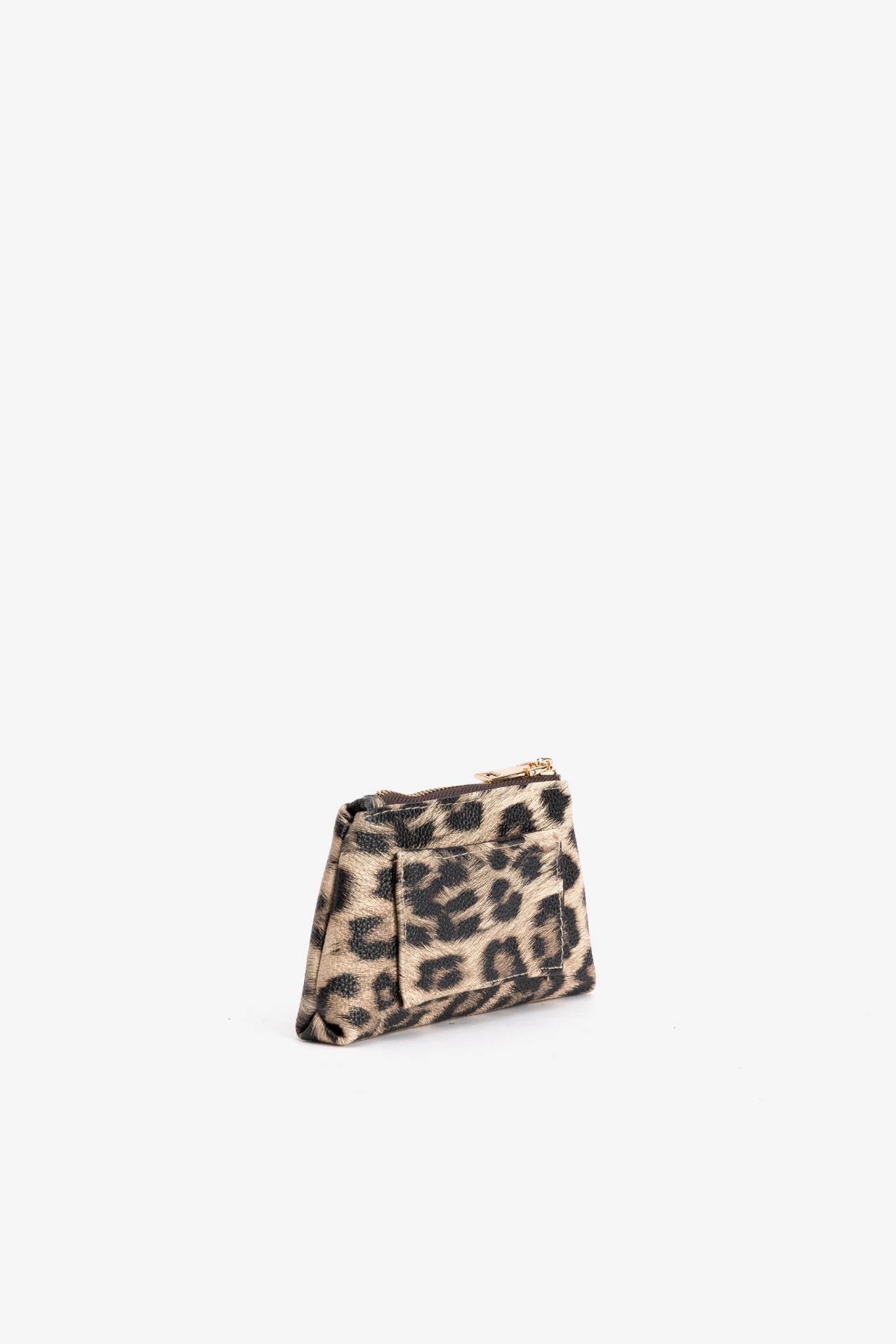 Monedero marr�n estampado leopardo