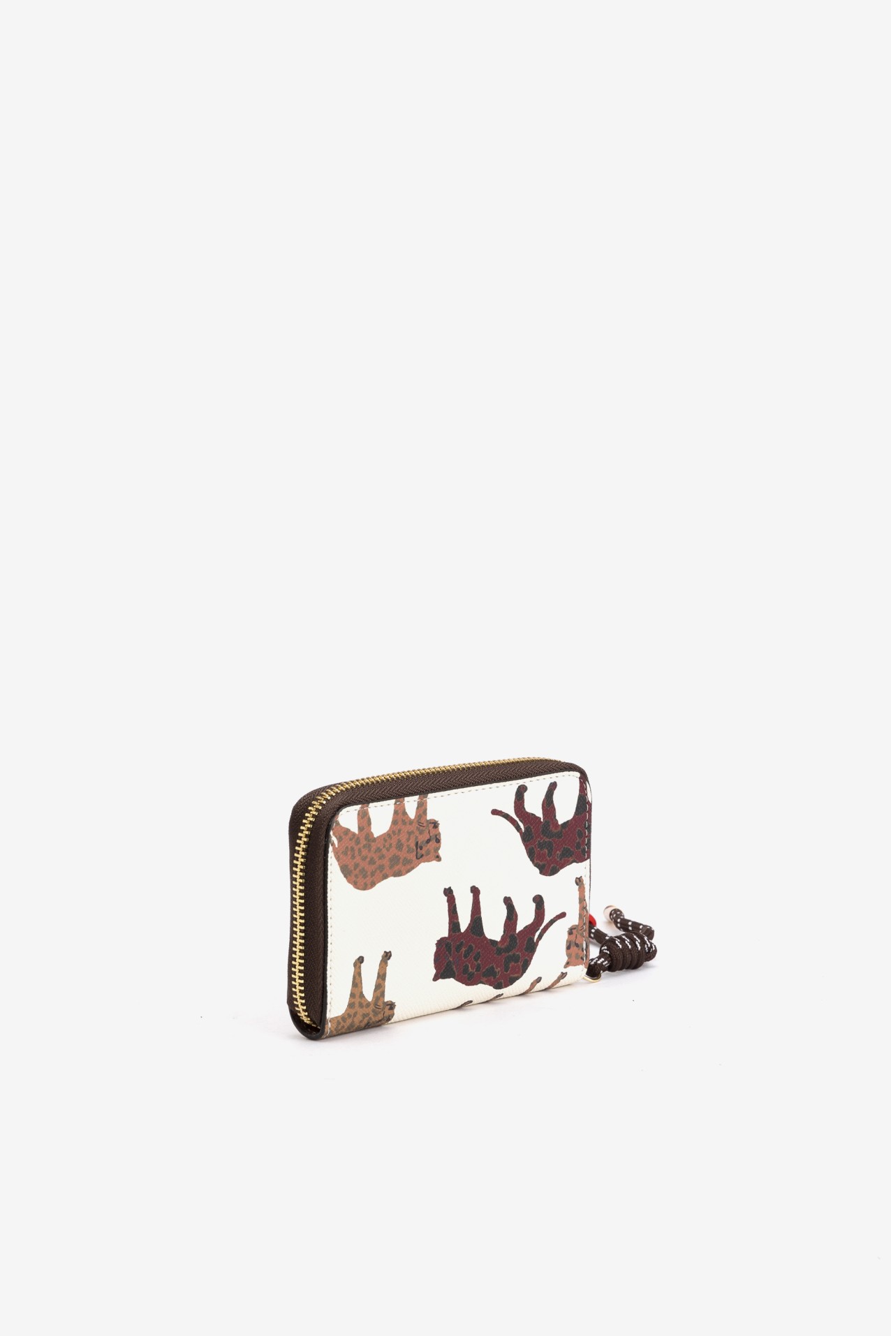 Beige Coin Purse With Print