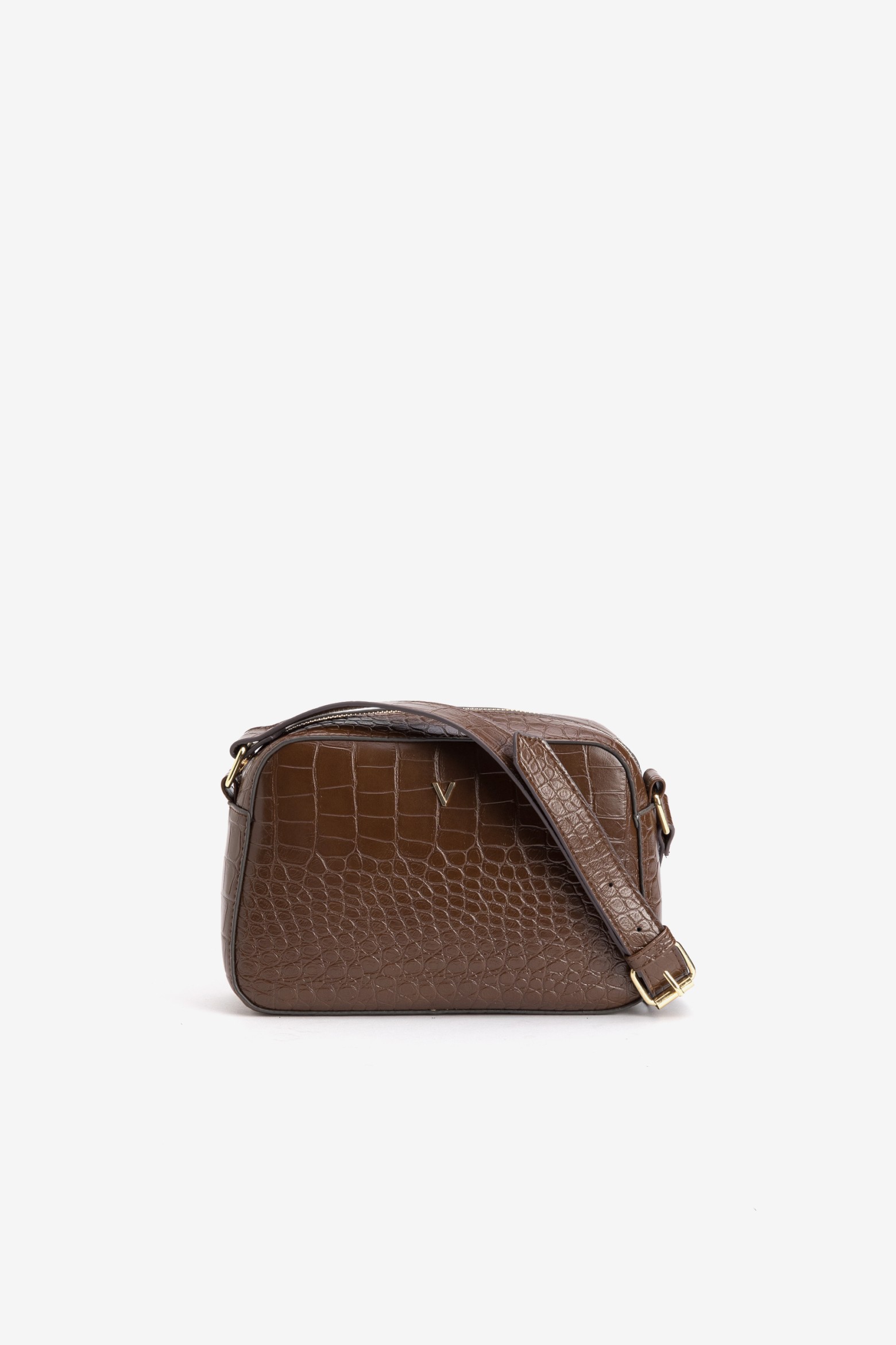 Brown Croco Pattern Purse