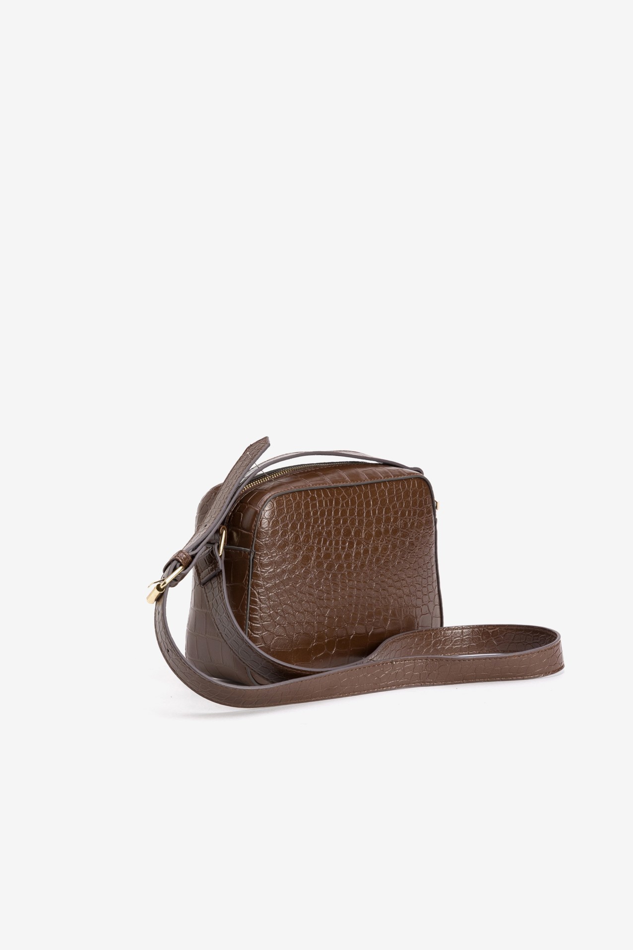 Brown Croco Pattern Purse