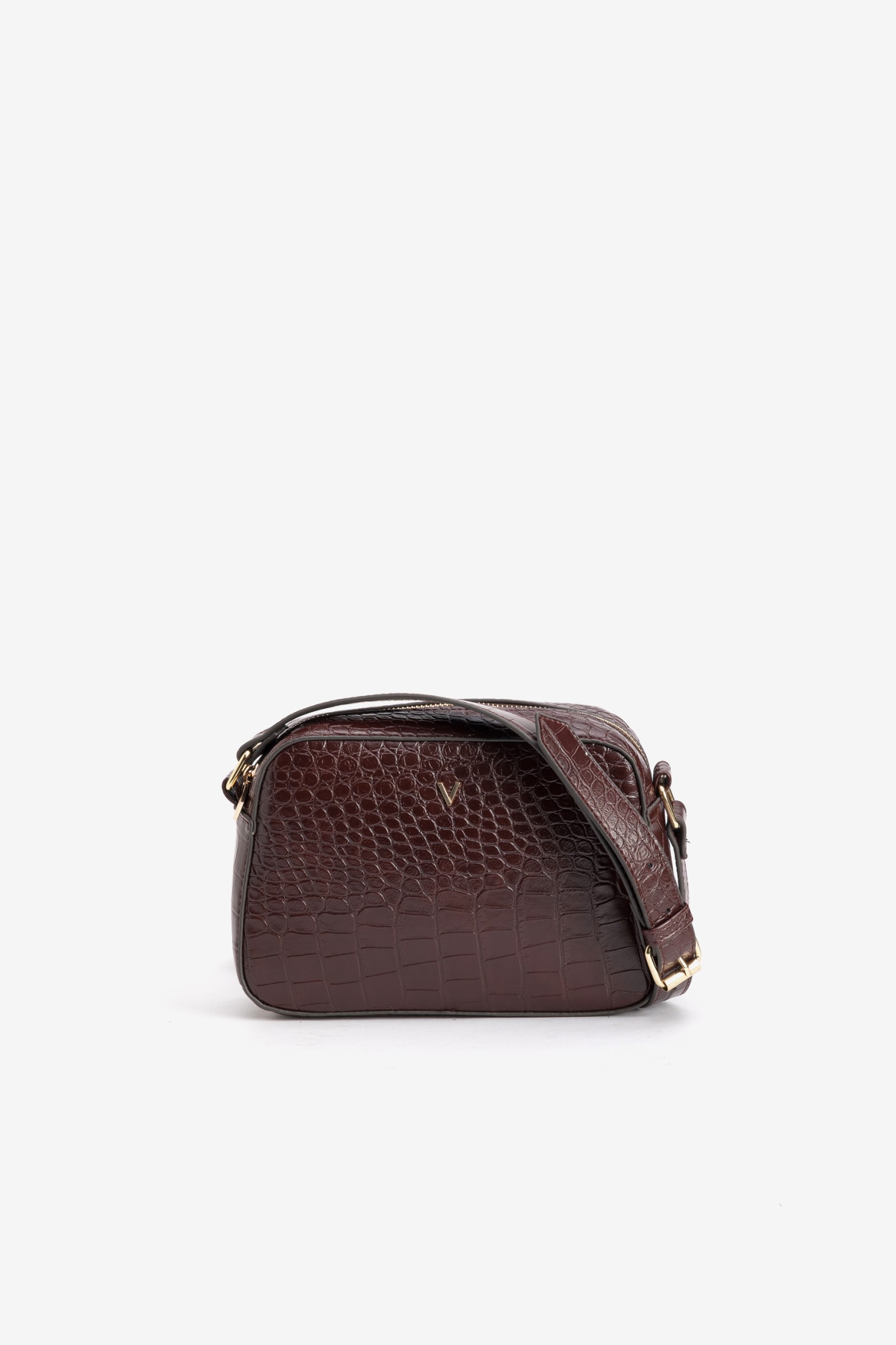 Carteira textura croco burgundy