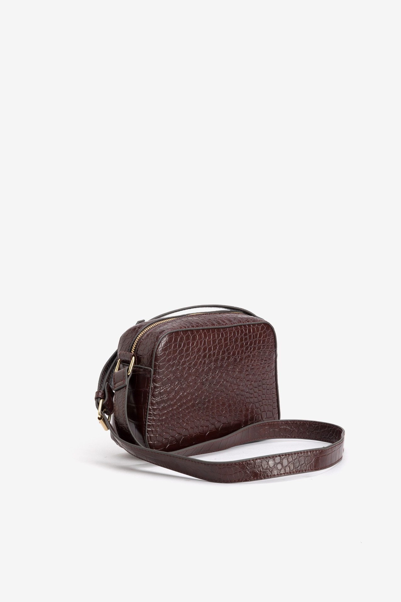 Carteira textura croco burgundy