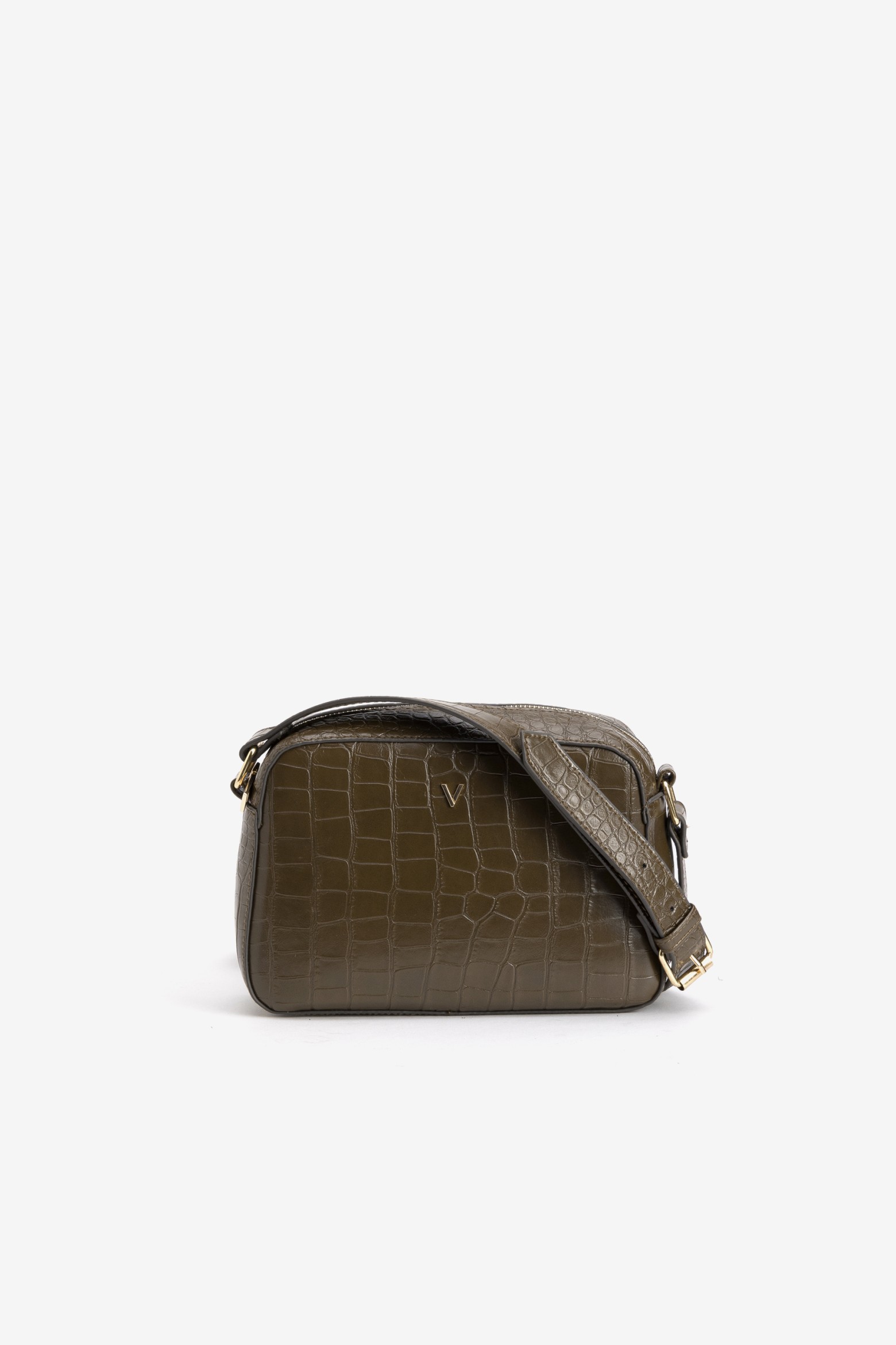 Dark Green Croc-Effect Wallet