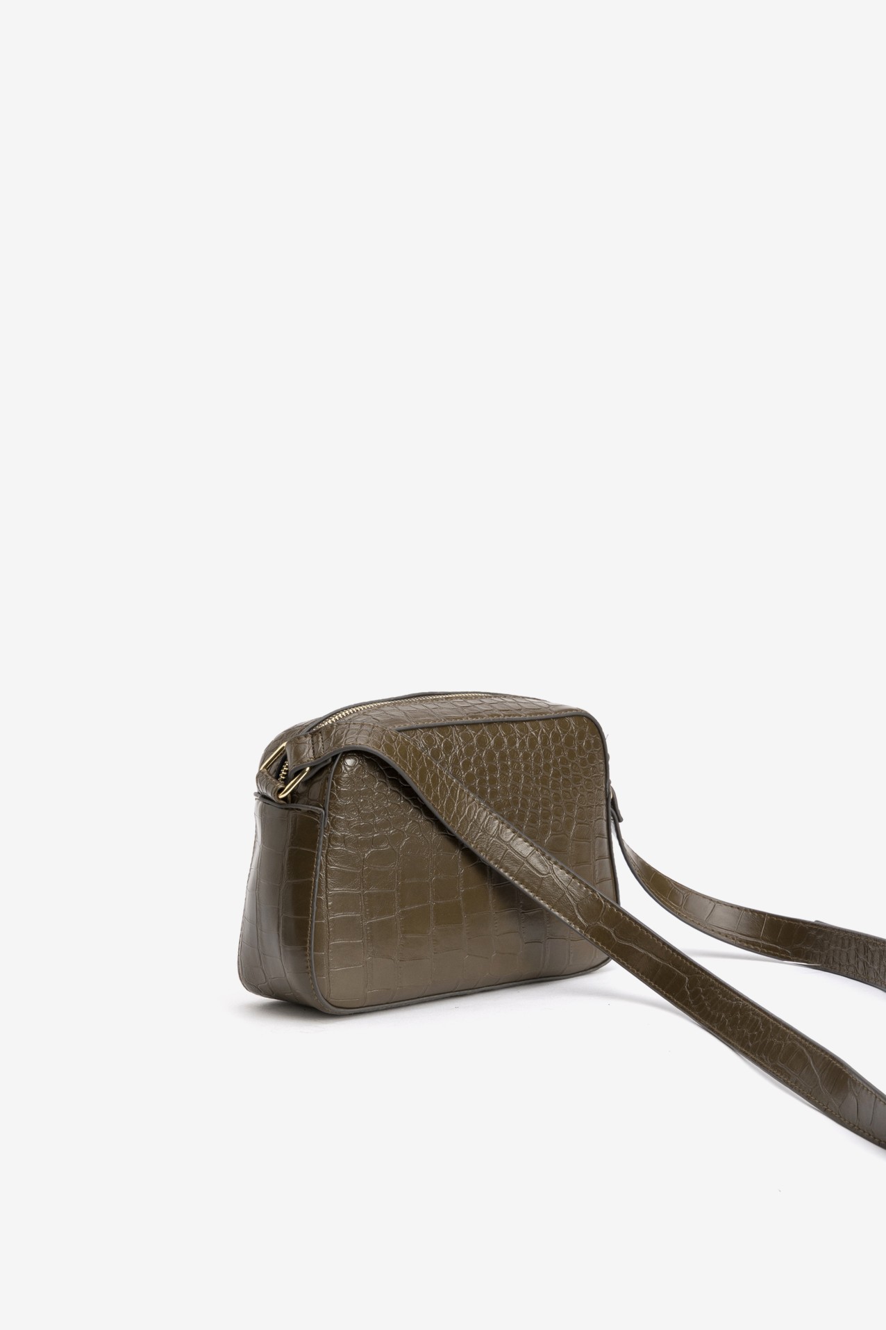 Dark Green Croc-Effect Wallet