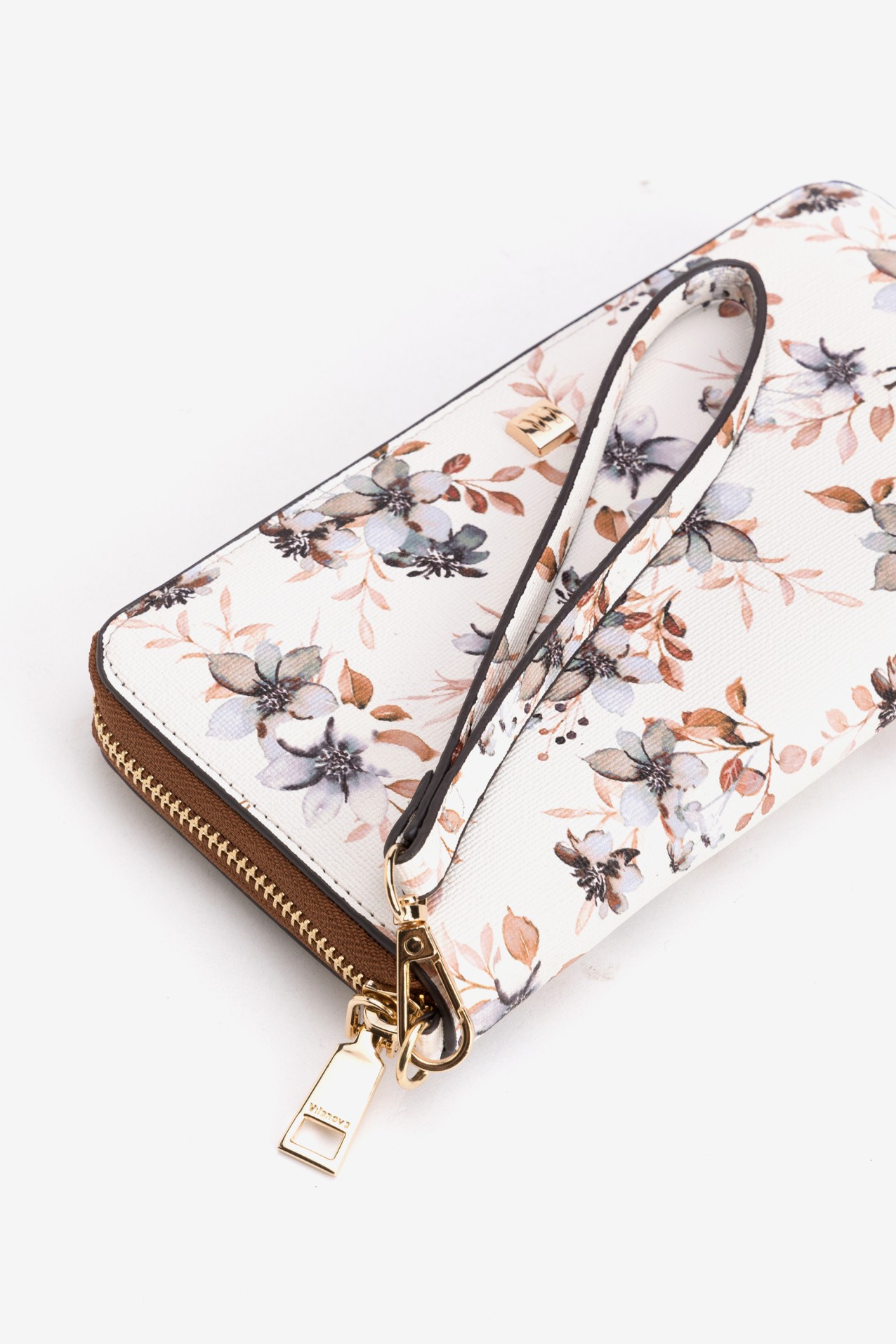Beige Floral Wallet