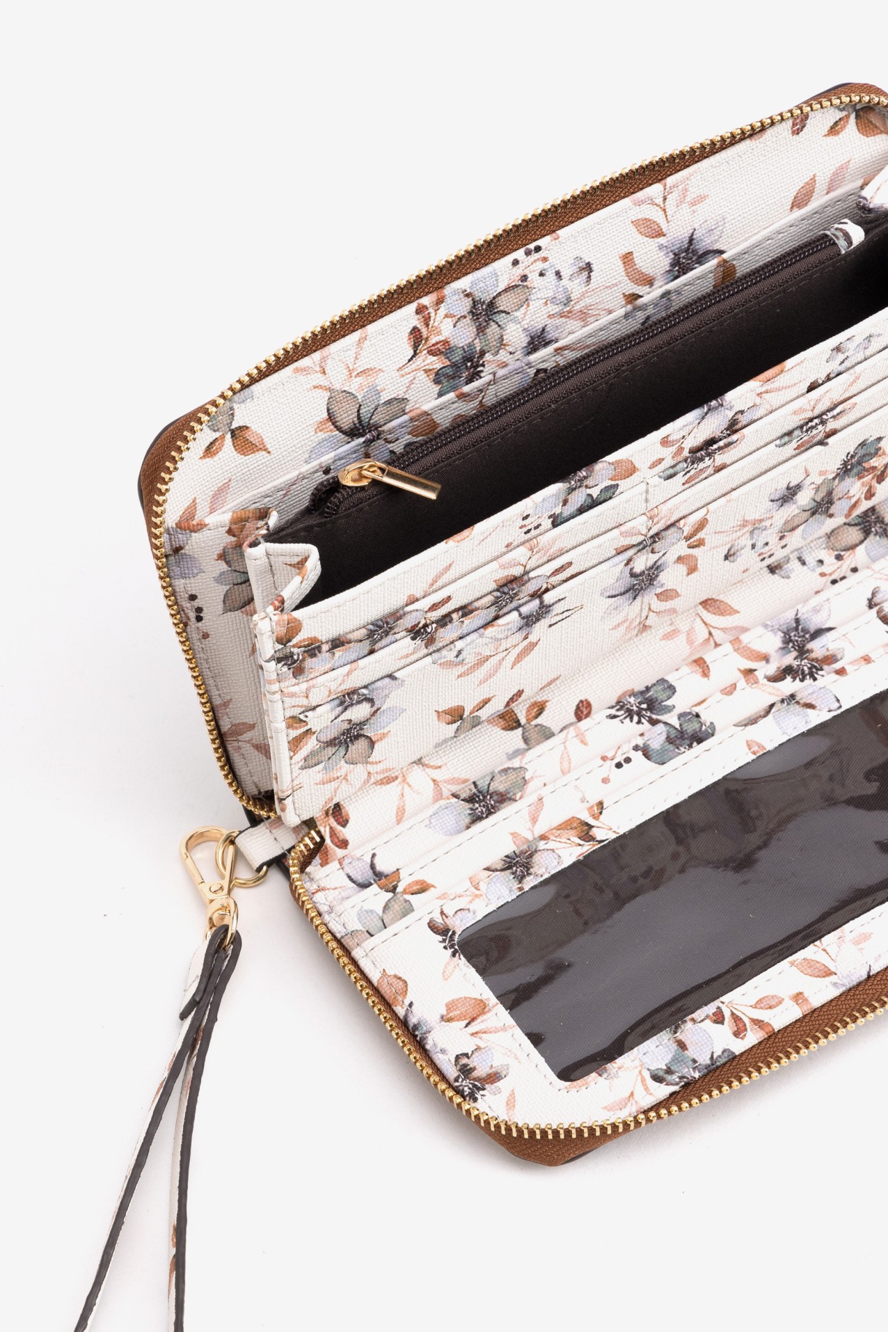 Beige Floral Wallet