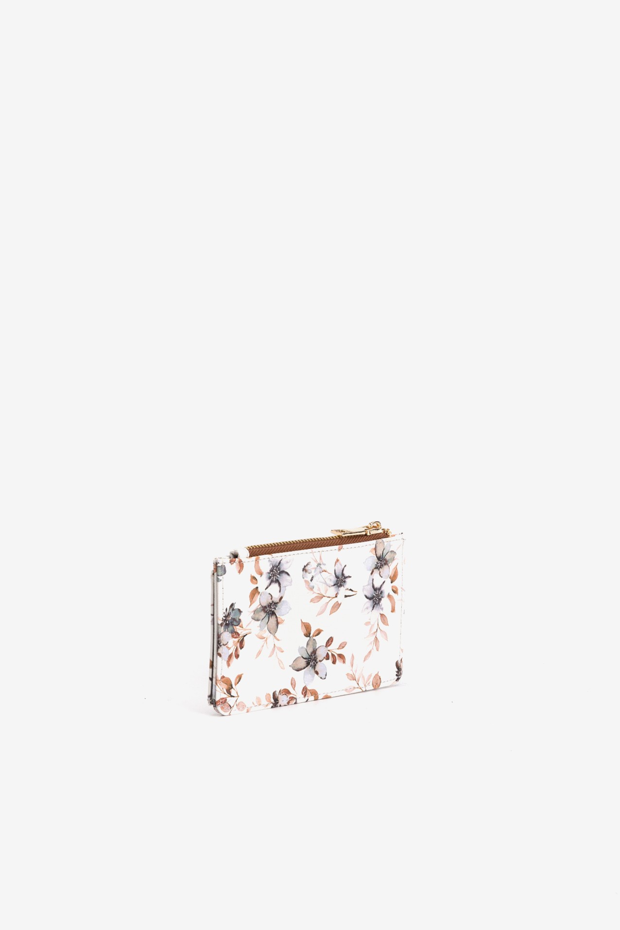 Beige Floral Coin Purse