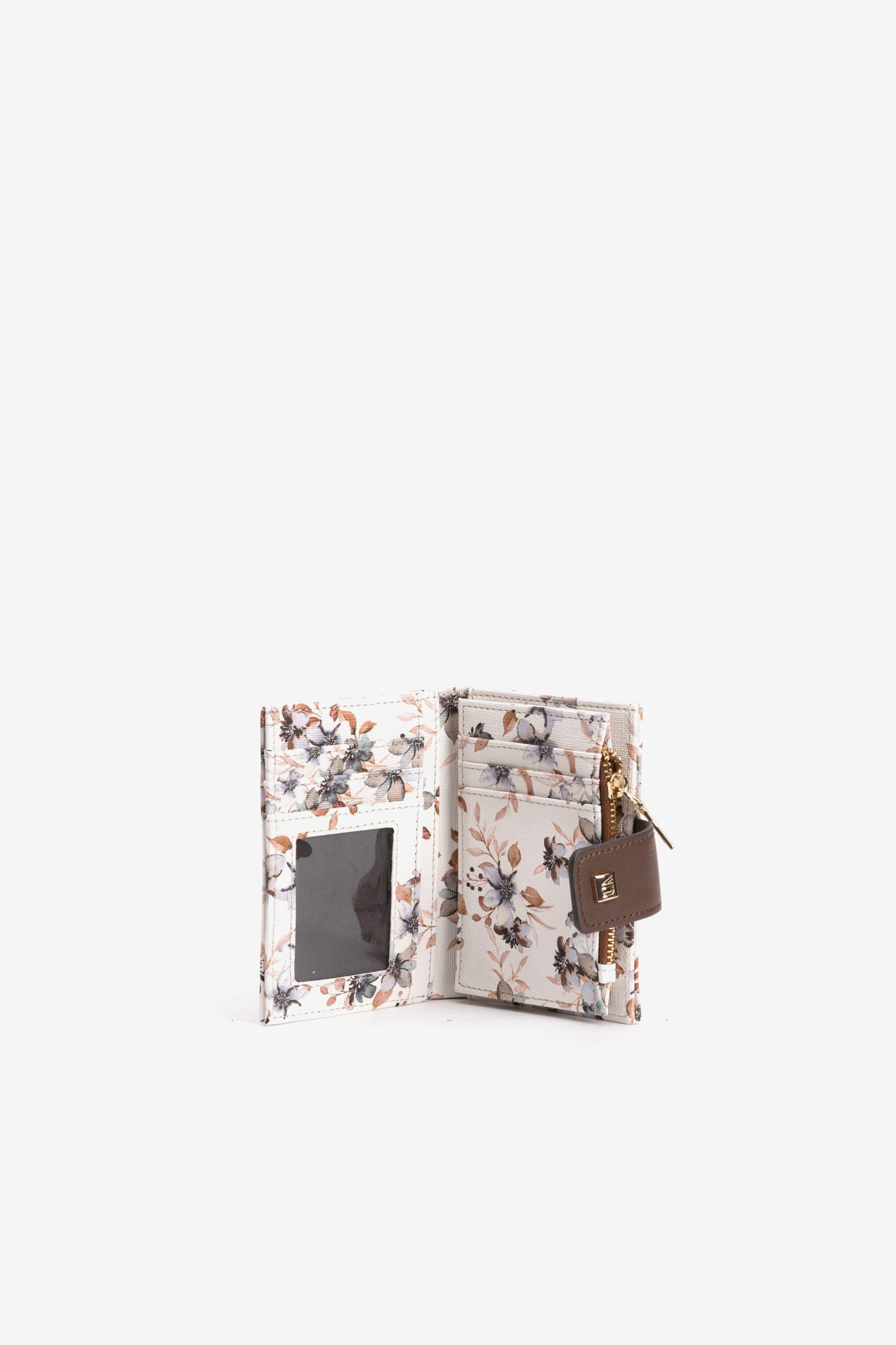 Beige Floral Wallet