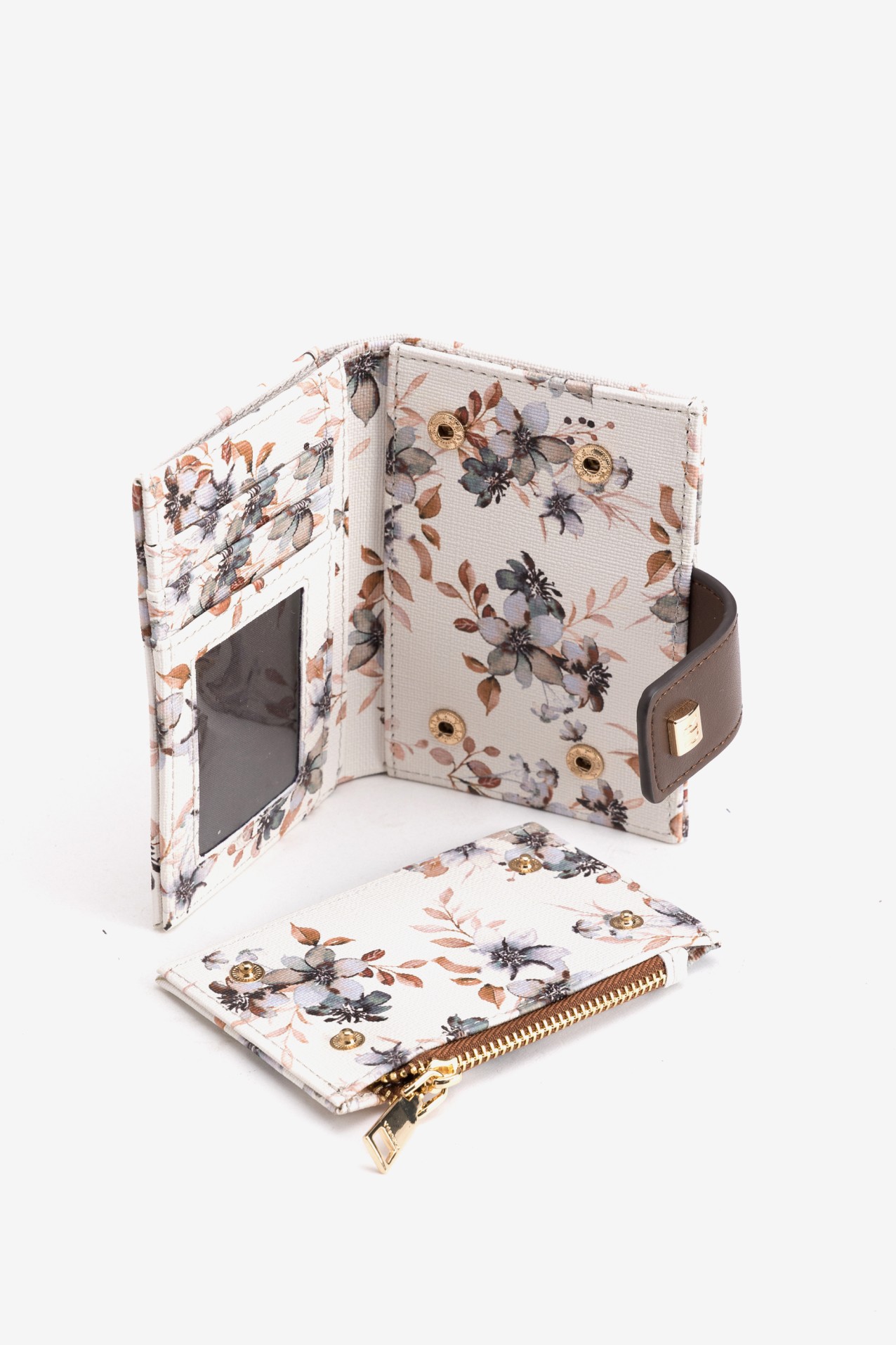 Beige Floral Wallet