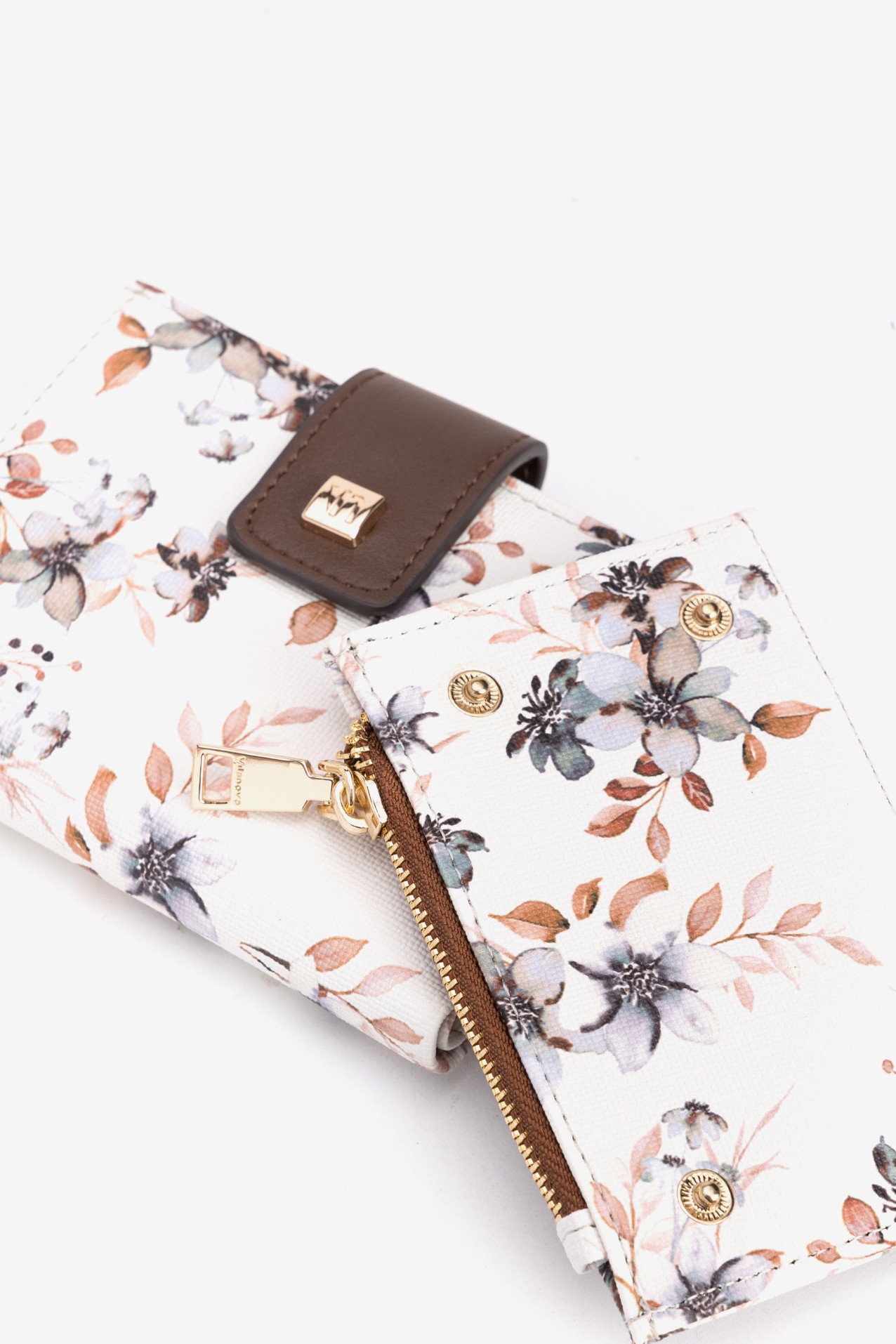 Beige Floral Wallet