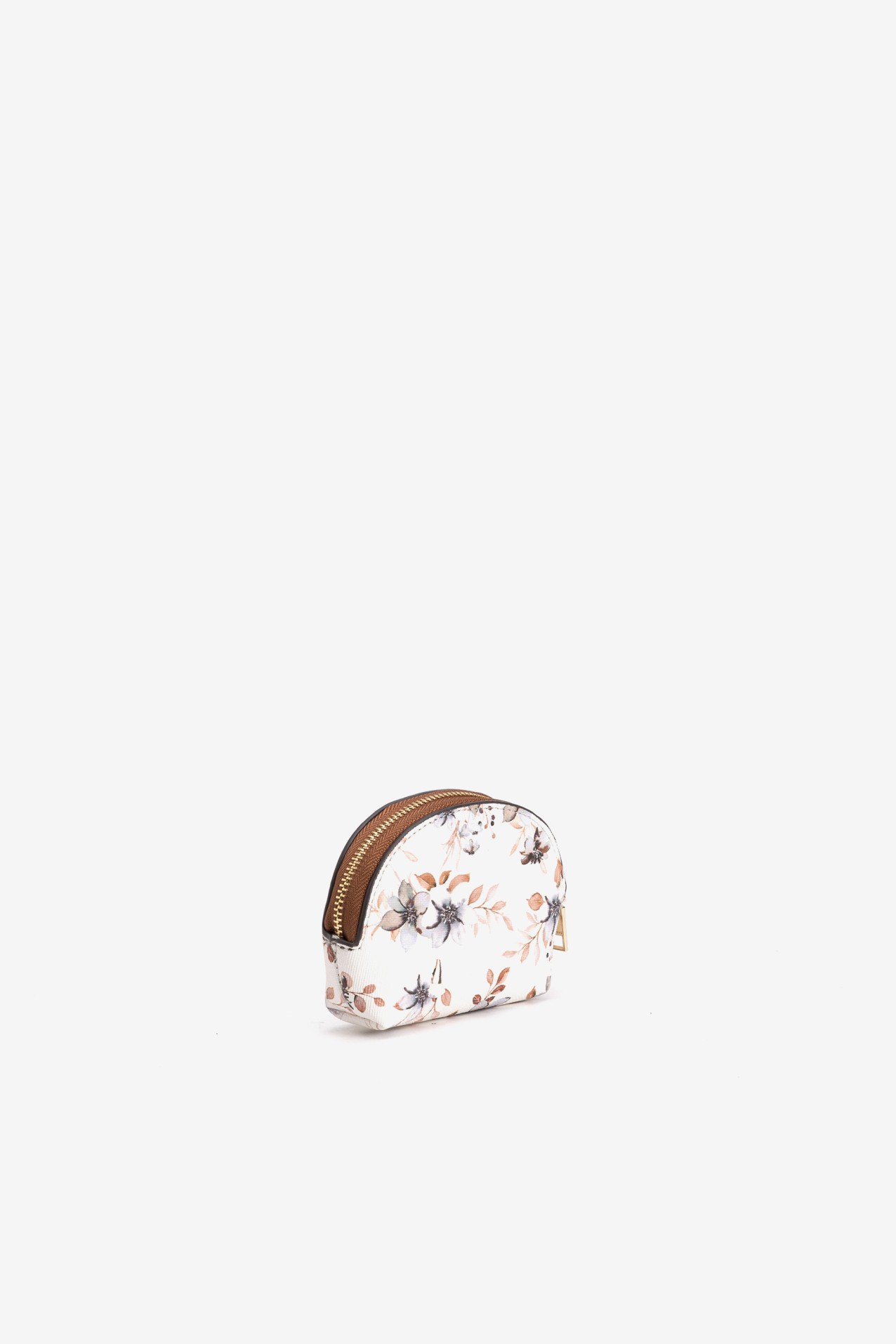 Beige Floral Coin Purse