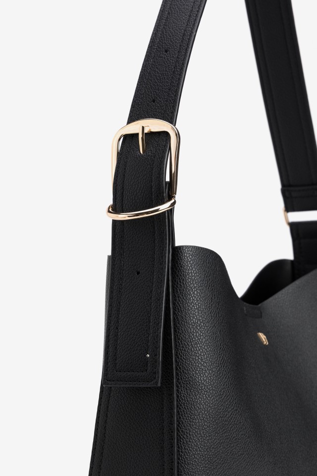 Black Minimal Shoulder Bag Black Minimal Shoulder Bag