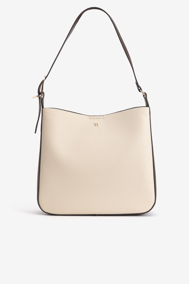 Minimalist Two-Tone Shoulder Bag