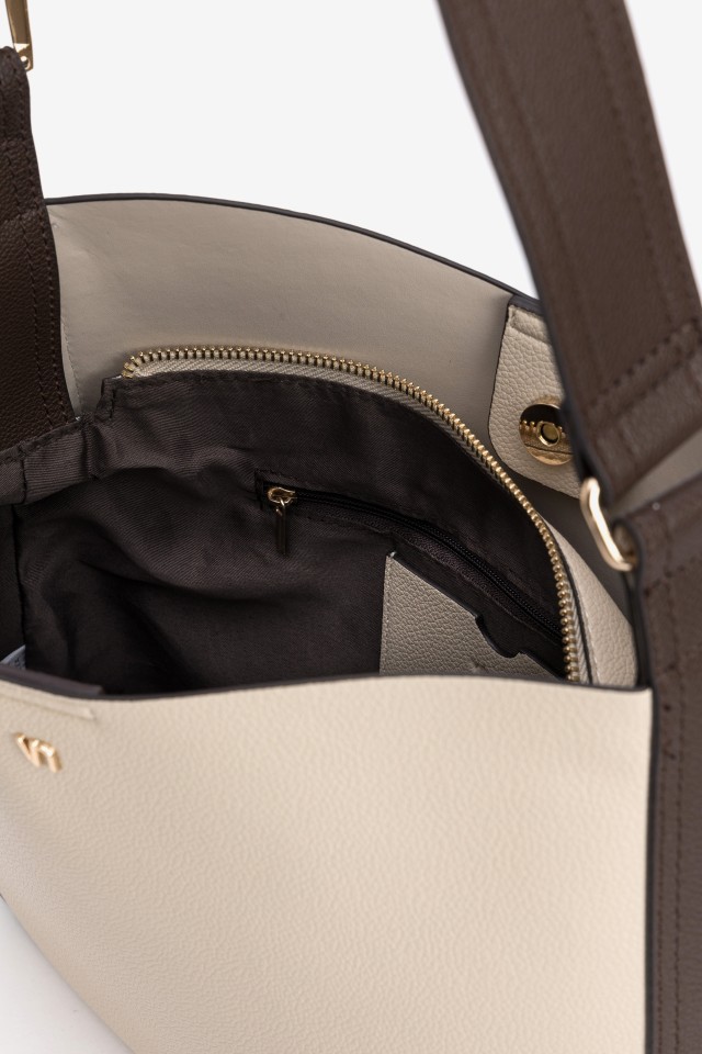 Minimalist Two-Tone Shoulder Bag Minimalist Two-Tone Shoulder Bag
