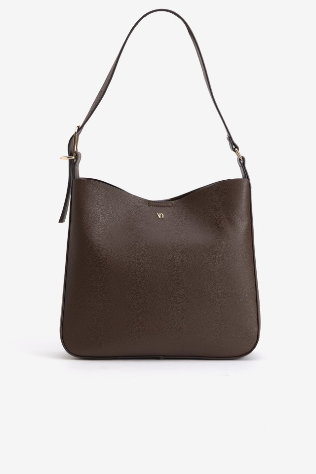 Brown Minimalist Shoulder Wallet