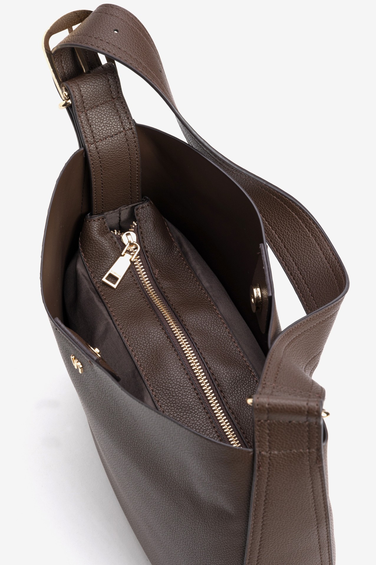 Brown Minimalist Shoulder Wallet
