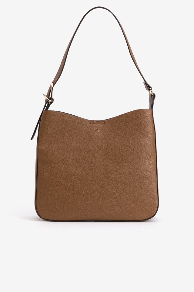 Brown Minimalist Shoulder Bag