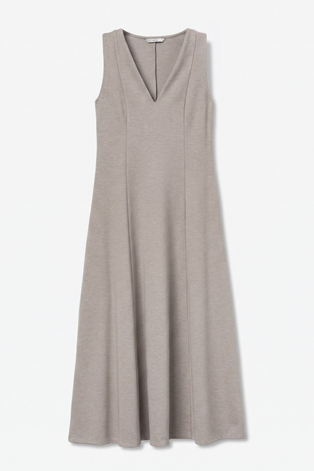 Beige Slim Midi Dress Beige Slim Midi Dress
