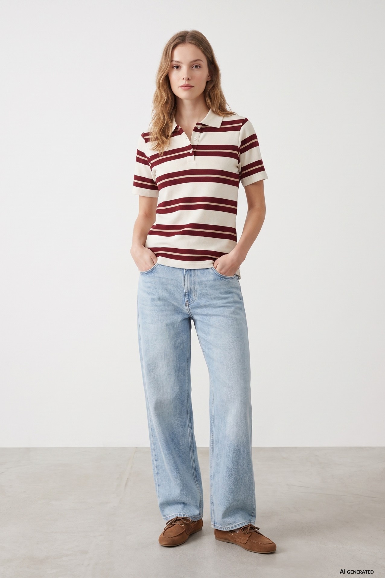 Striped Slim Fit Polo Tee