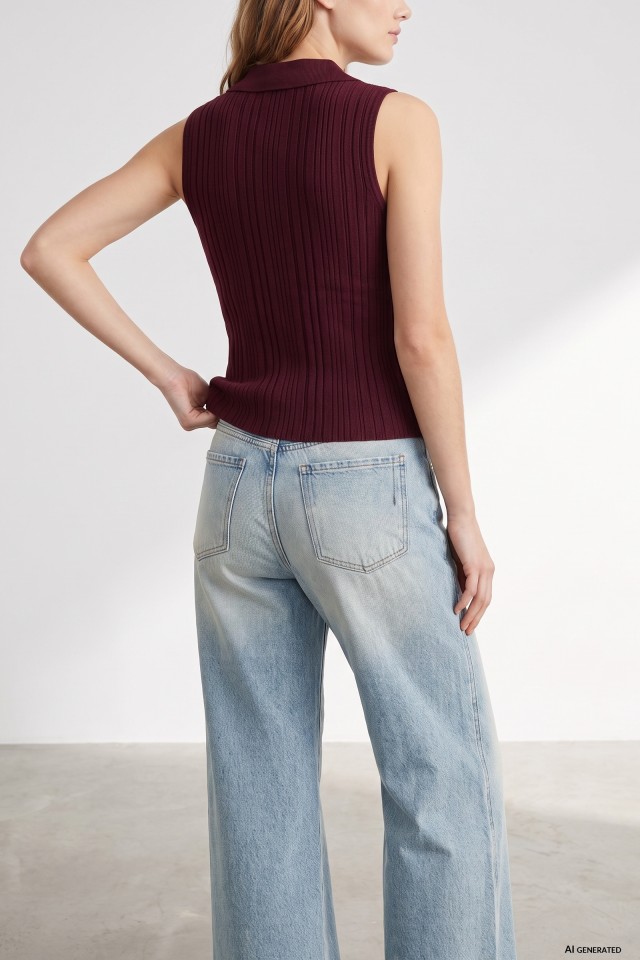 Slim Knit Burgundy Top Slim Knit Burgundy Top