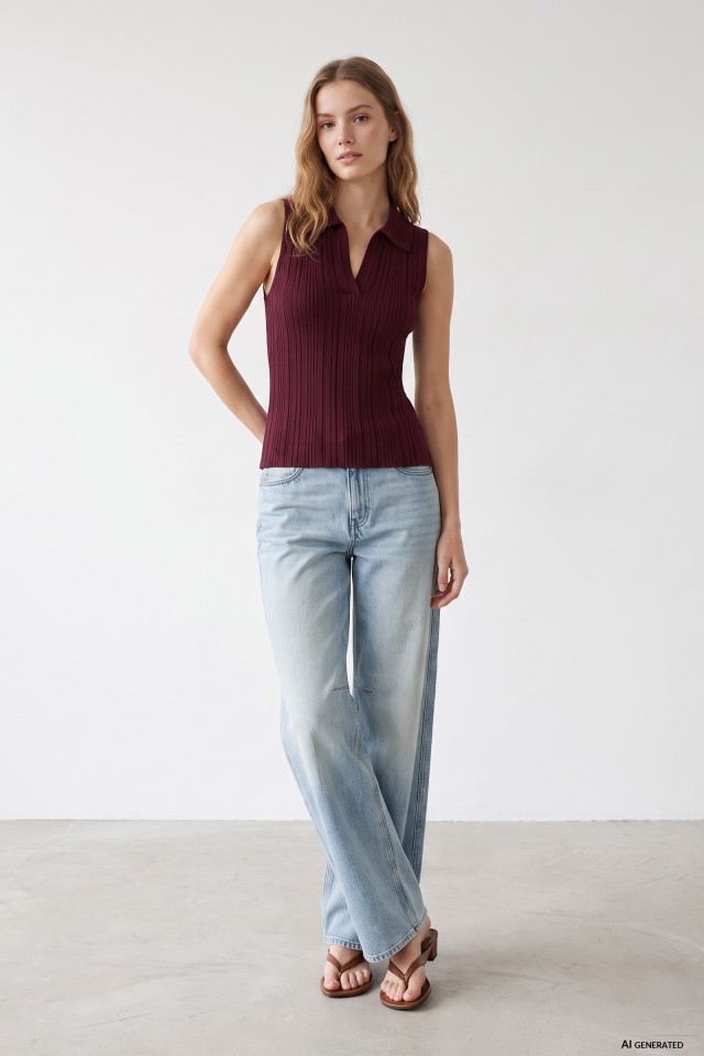 Slim Knit Burgundy Top Slim Knit Burgundy Top