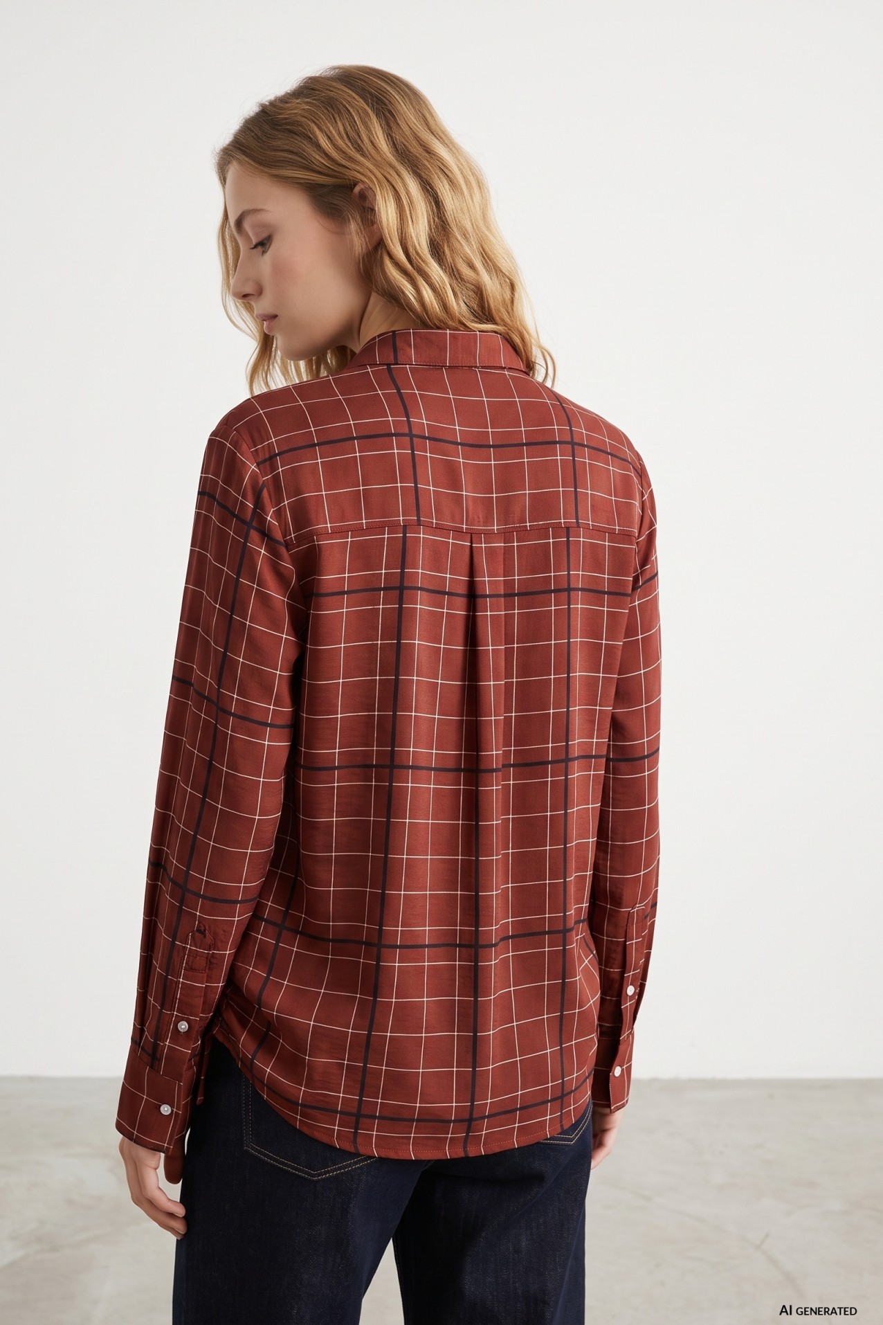Red Checkered Regular Shirt