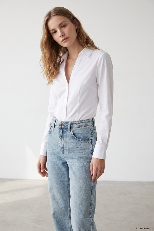 Slim Fit White Shirt
