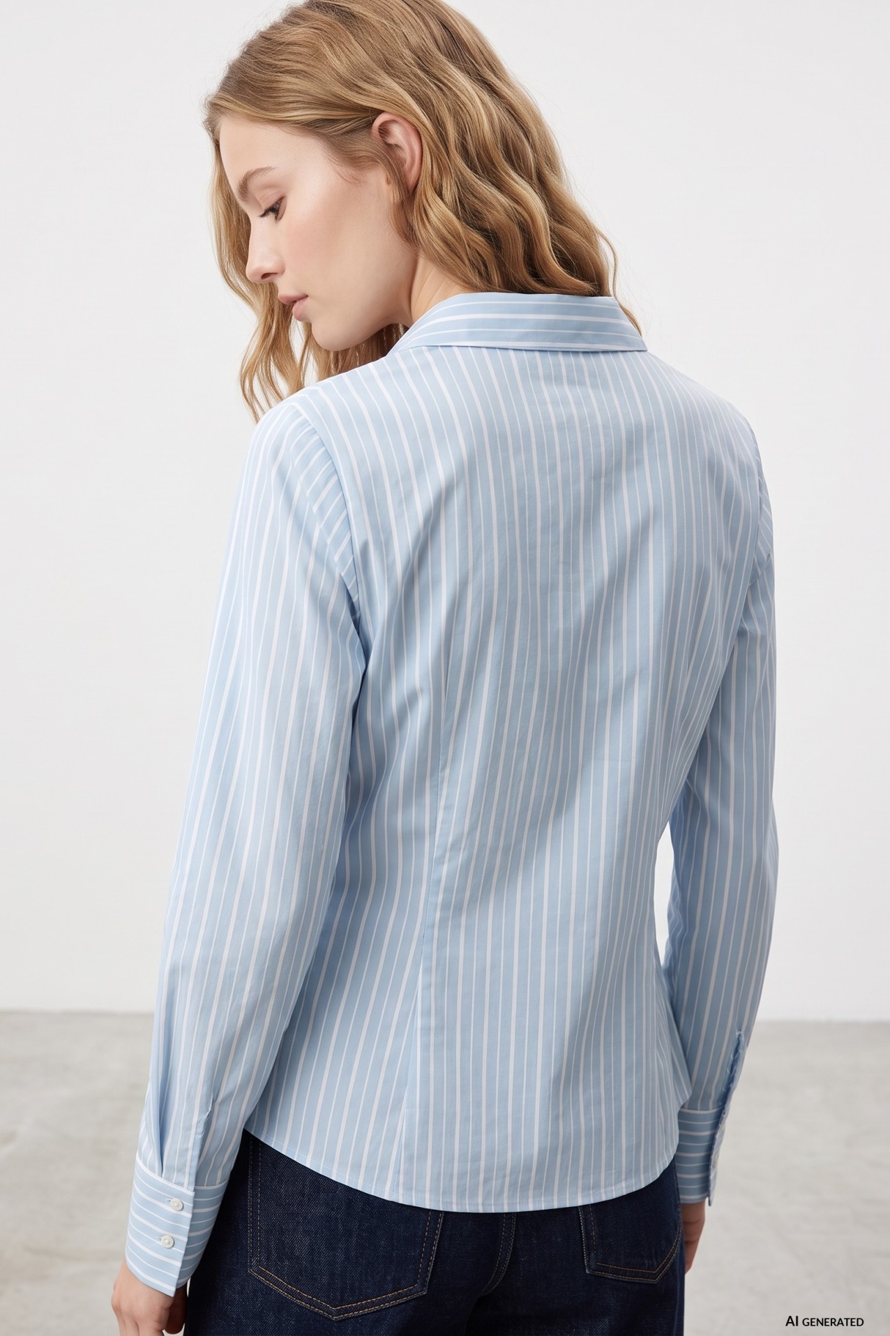 Slim Blue Striped Shirt