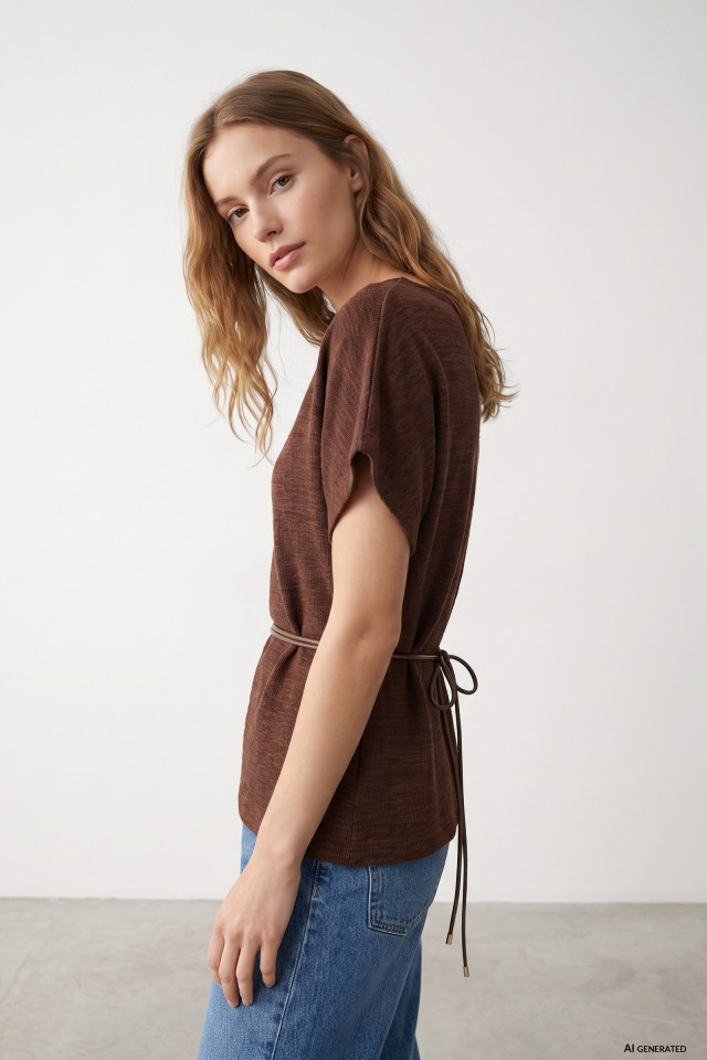 Brown Short Sleeve T-shirt