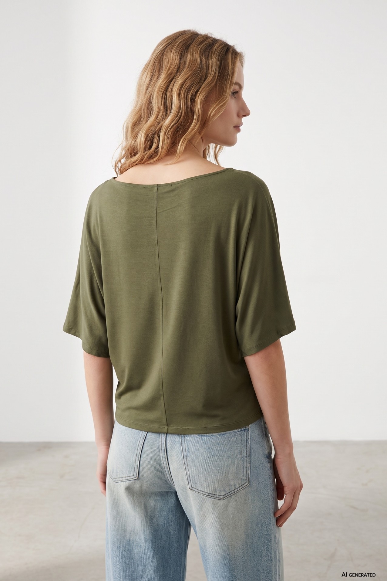 Green Oversize Minimal T-shirt